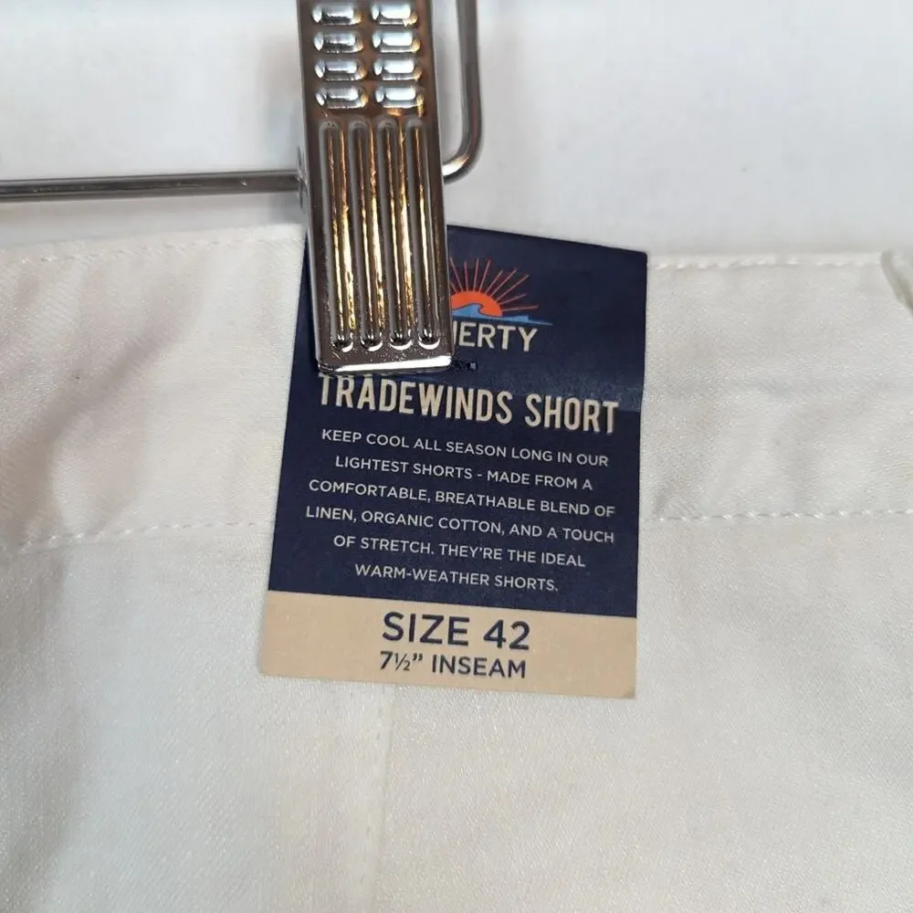 NWT Faherty White Cotton Linen Blend Tradewinds 7.5